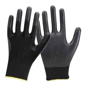 13g polyester or nylon liner, foam nitrile coated gloves