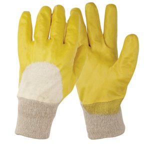 Interlock Cotton with Smooth Nitrile Open Back Coated Gloves
