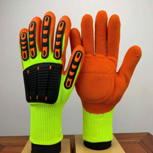 HPPE Anti-Cut Level 5 Sandy Nitrile TPR Glove, Machenical Work Glove